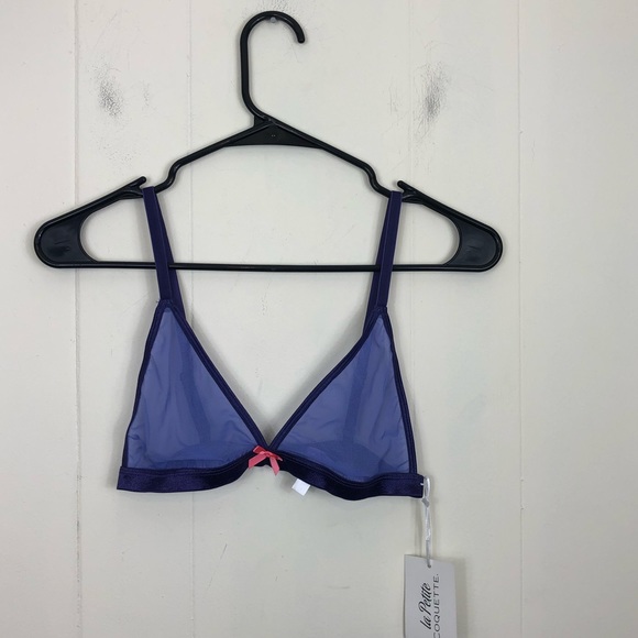 NWT Coquette Sheer Purple and Pink Bralette OS - Picture 3 of 9